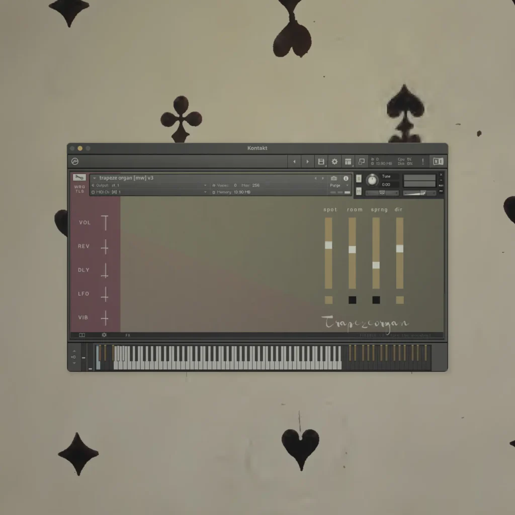 Kontakt vintage organ with spring reverb