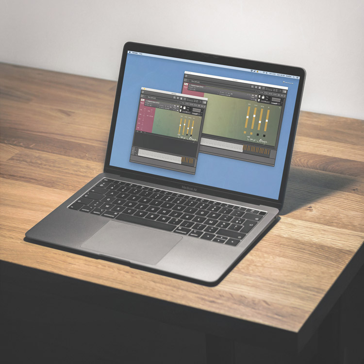 Showing small and large userinterface on a laptop