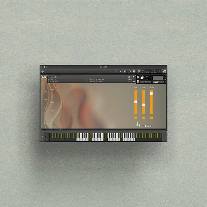 Kontakt GUI showing custom channel strips